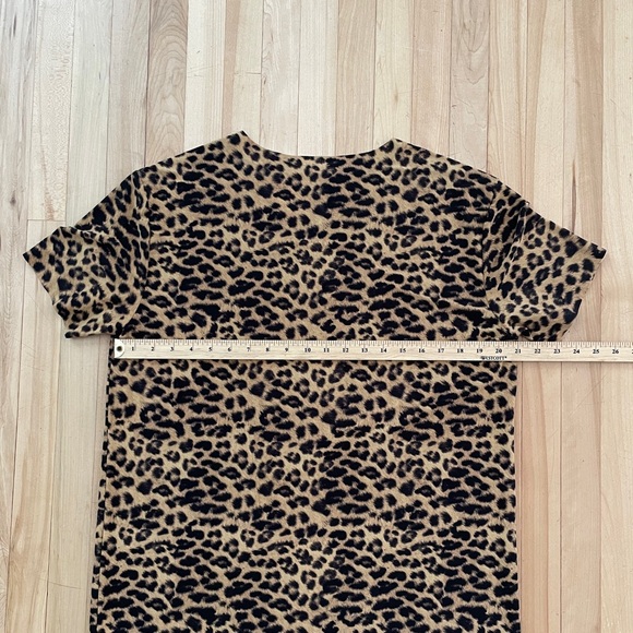 Norma Kamali Leopard Print T-Shirt Dress - Sz S (36) - Picture 14 of 14